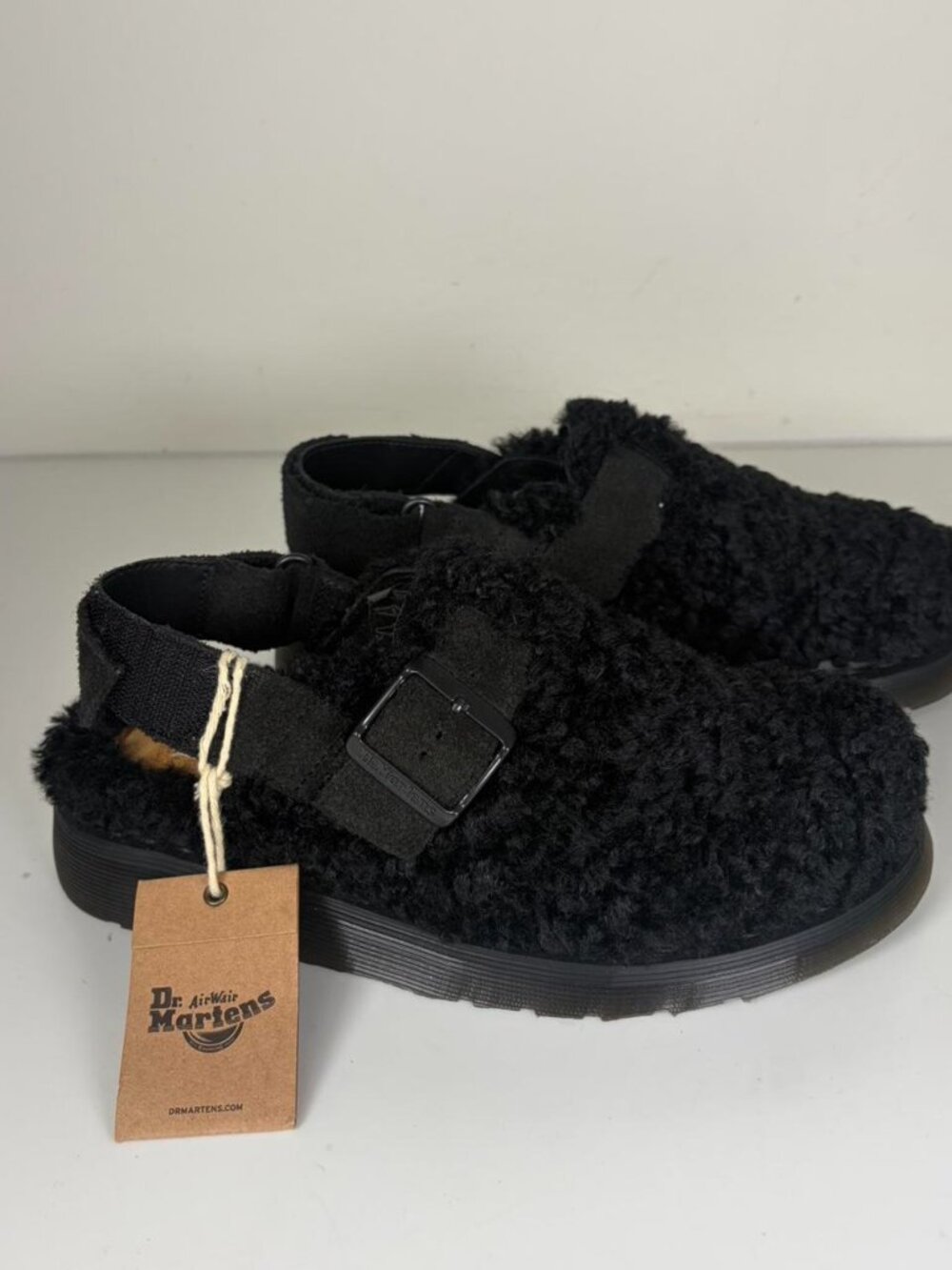 Fuzzy Boston Style Dr. Martens Clogs - Picture 2 of 6
